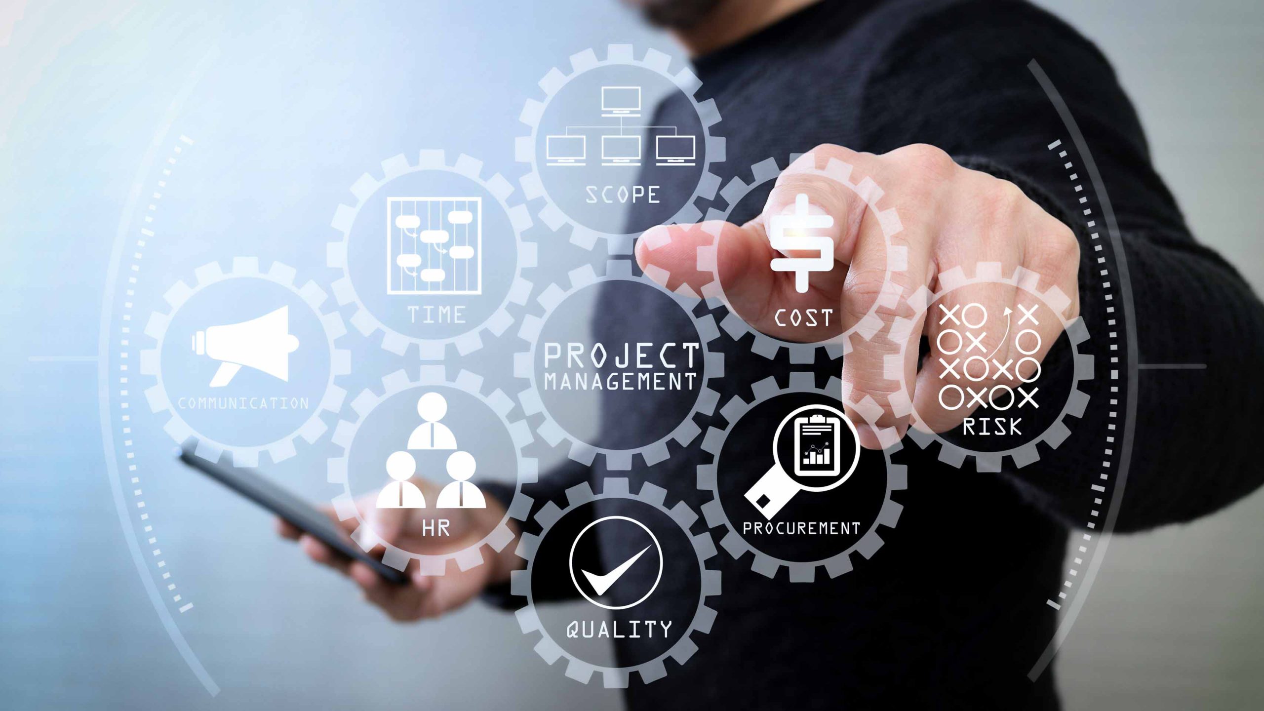 Project management diagram of cost, time, scope, human resources Project Management for Transit Professionals